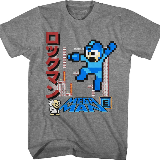 Japanese Collage Mega Man T-Shirt