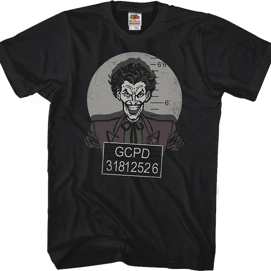 Joker Mug Shot Batman T-Shirt