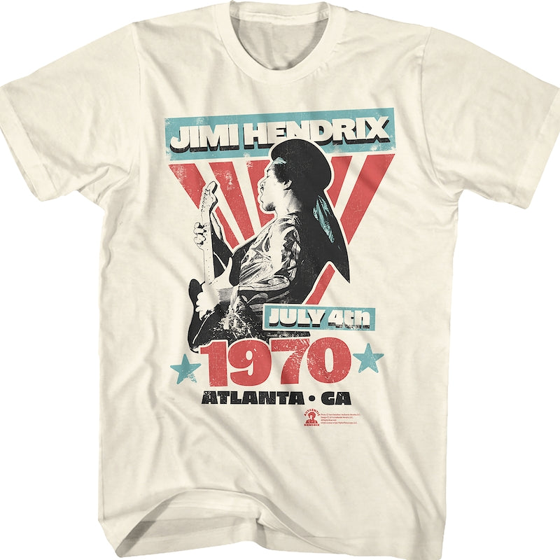 July 4th 1970 Jimi Hendrix T-Shirt