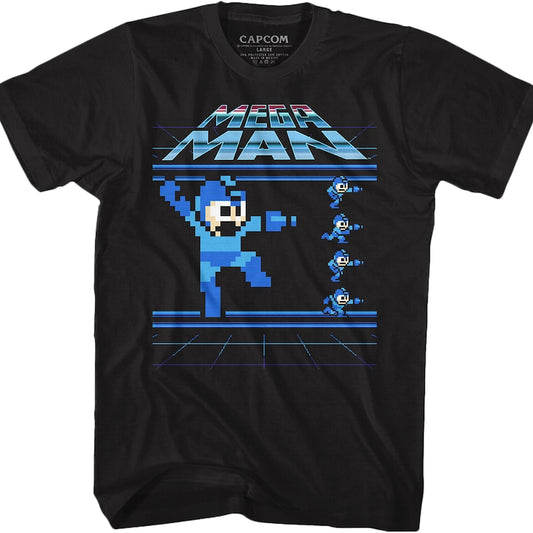 Jumping and Running Mega Man T-Shirt