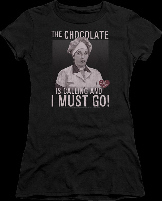 Ladies Chocolate Is Calling I Love Lucy Shirt