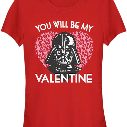 Ladies Darth Vader Valentine Star Wars Shirt