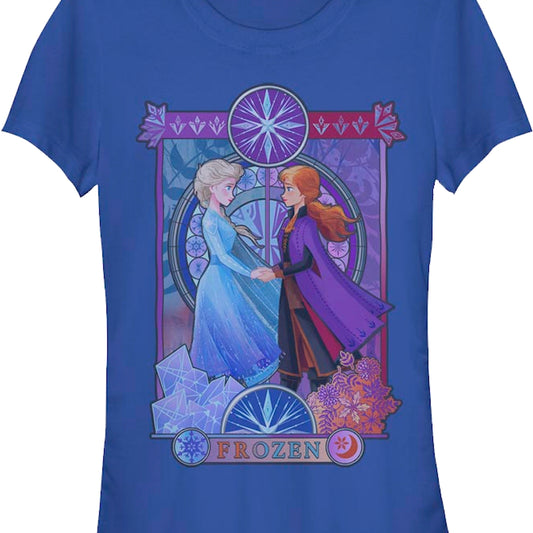 Ladies Elsa And Anna Frozen Shirt