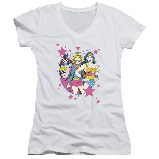 Junior Heroines of DC Comics V-Neck Shirt