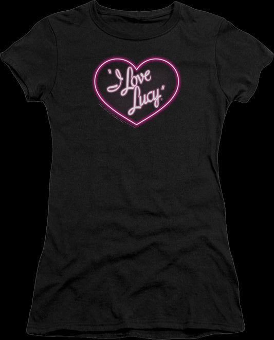 Ladies Neon Logo I Love Lucy Shirt