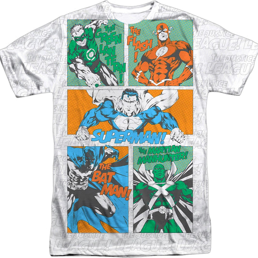 Justice League Comic Panels DC Comics T-Shirt