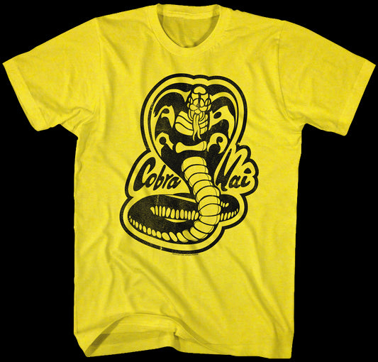 Karate Kid Yellow Cobra Kai Logo T-Shirt