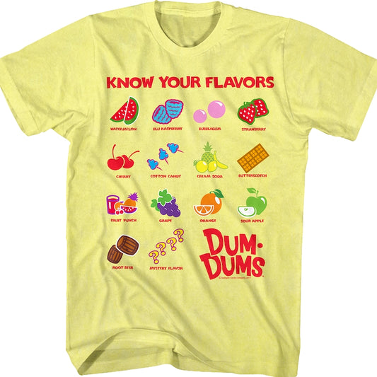 Know Your Flavors Dum-Dums T-Shirt