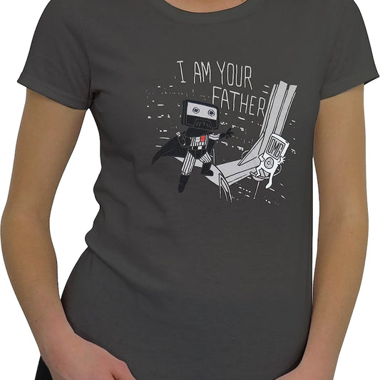 Ladies Cassette Vader I Am Your Father Star Wars Shirt