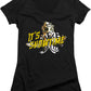 Ladies It's Showtime Beetlejuice V-Neck Shirt