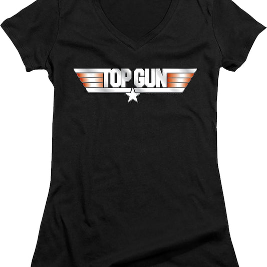 Ladies Movie Logo Top Gun V-Neck Shirt