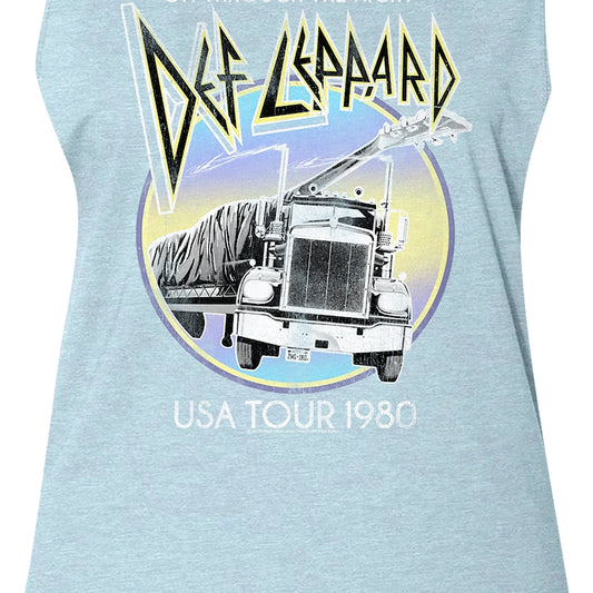 Ladies On Through The Night USA Tour Def Leppard Muscle Tank Top