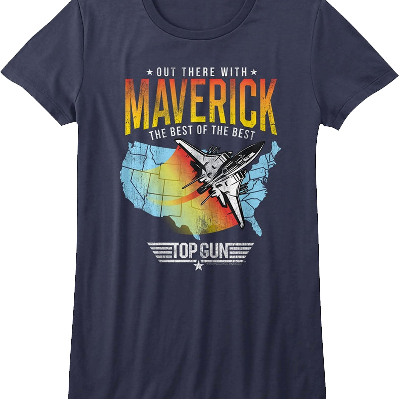 Womens Out There With Maverick Top Gun Shirt