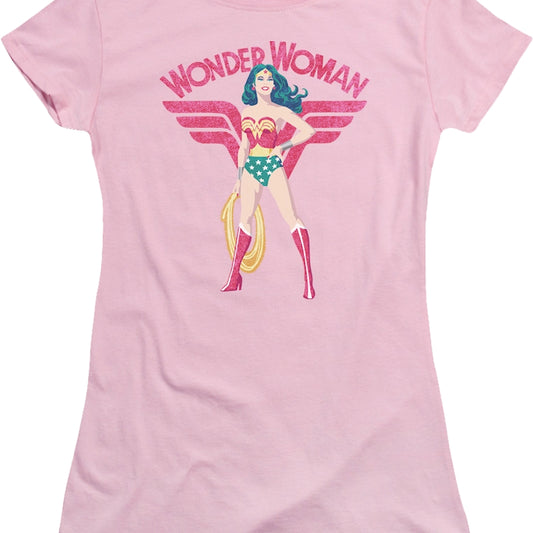 Ladies Pink Wonder Woman Shirt