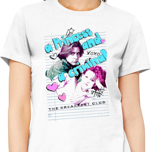 Womens Princess and Criminal Breakfast Club Shirt