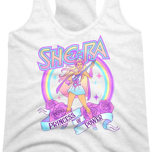 Ladies Rainbow She-Ra Masters of the Universe Racerback Tank Top