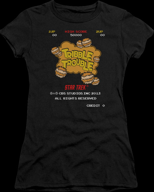 Ladies Tribble Trouble Video Game Star Trek Shirt