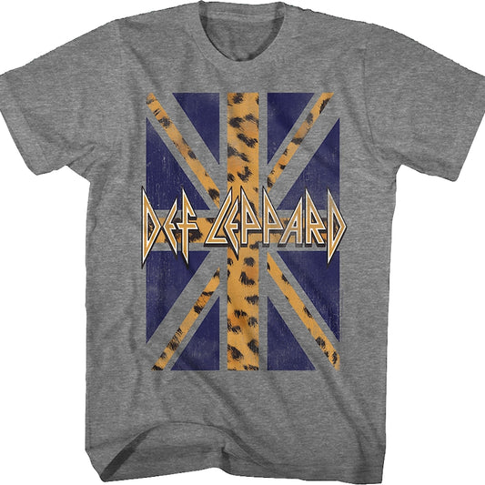 Leopard Print Flag Def Leppard T-Shirt