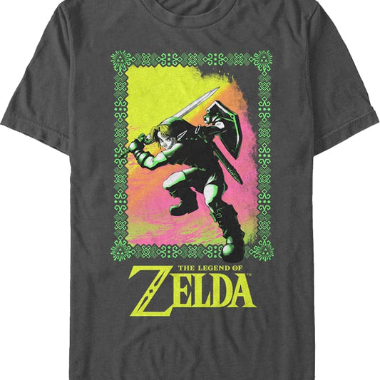 Link Hylian Action Pose Legend of Zelda Nintendo T-Shirt