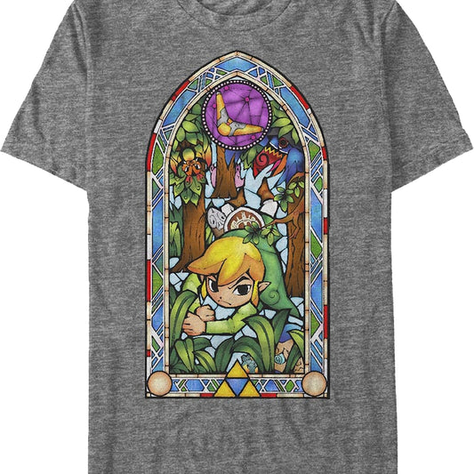 Link Stained Glass Window Legend of Zelda T-Shirt
