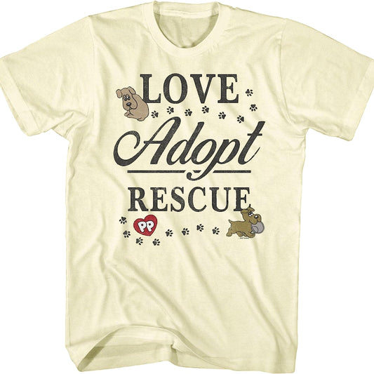 Love Adopt Rescue Pound Puppies T-Shirt
