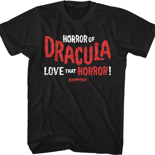 Love That Horror Hammer Films T-Shirt