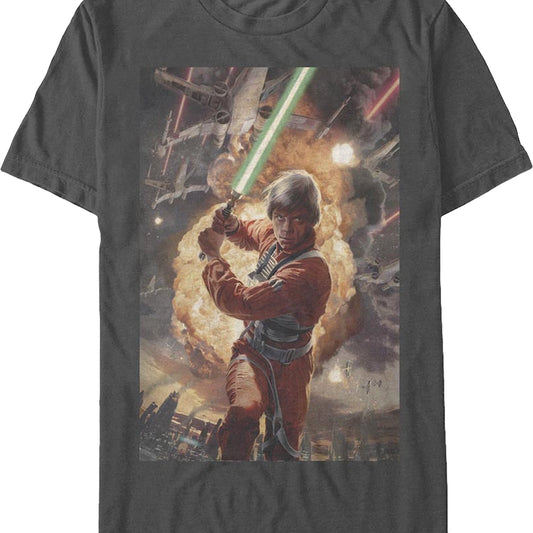 Luke Skywalker Action Poster Star Wars T-Shirt