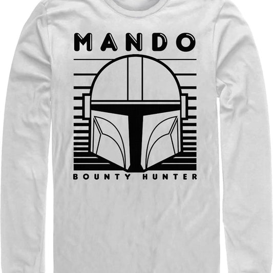 Mando Helmet The Mandalorian Star Wars Long Sleeve Shirt