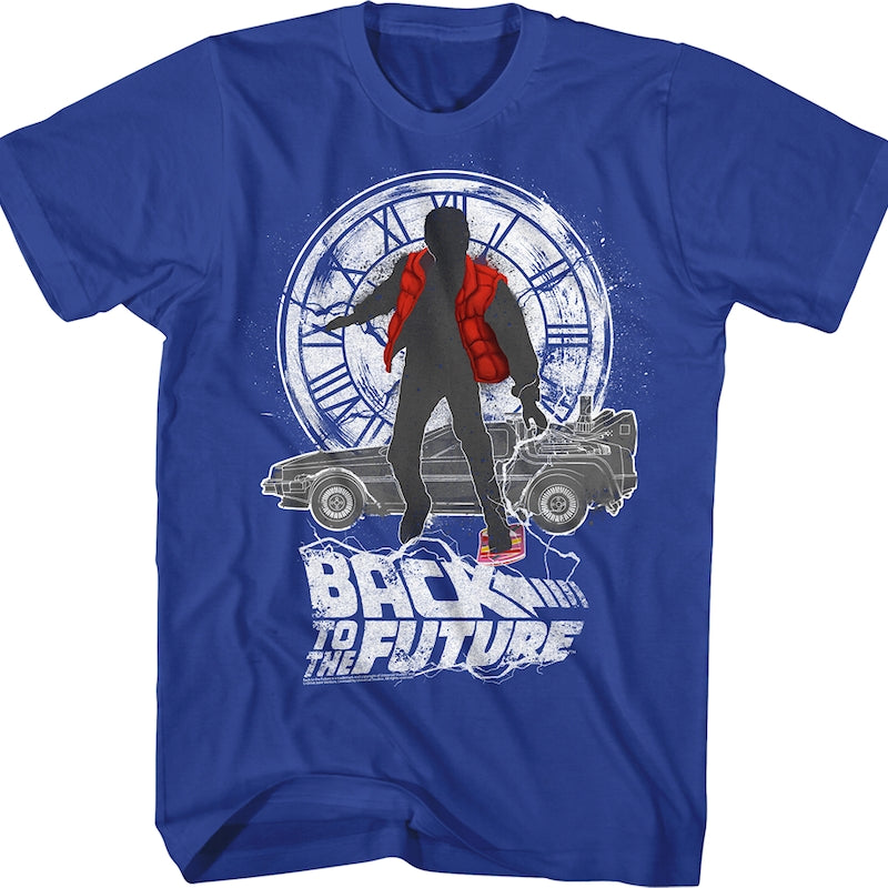 Marty McFly Delorean Clock Tower Back to the Future T-Shirt