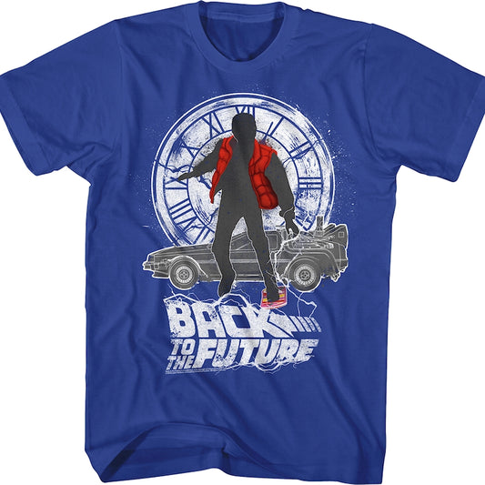 Marty McFly Delorean Clock Tower Back to the Future T-Shirt