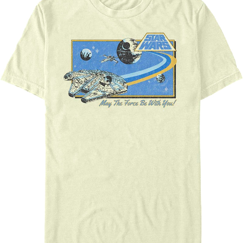 Retro May The Force Be With You Star Wars T-Shirt