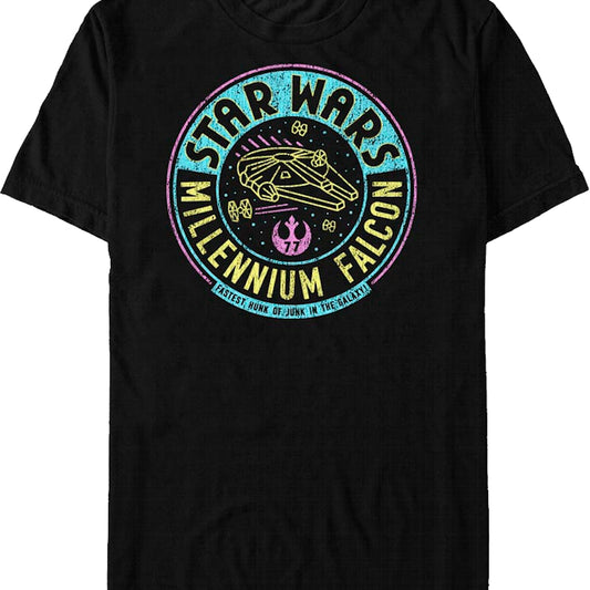 Millennium Falcon Fastest Hunk Of Junk In The Galaxy Star Wars T-Shirt