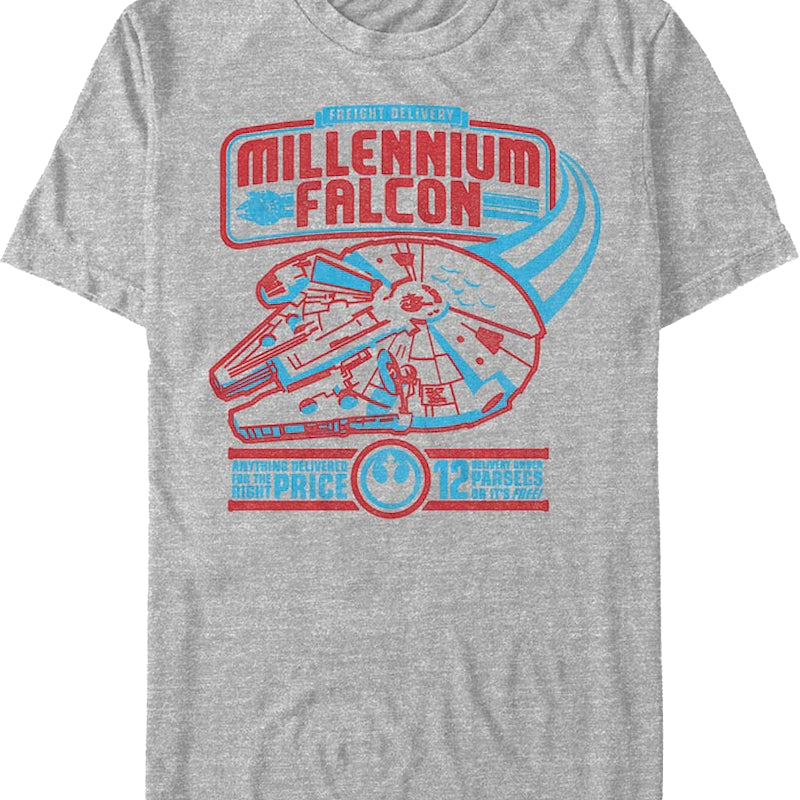 Millennium Falcon Freight Delivery Star Wars T-Shirt