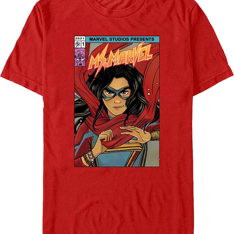 Ms. Marvel Comic Book Cover Marvel Comics T-Shirt