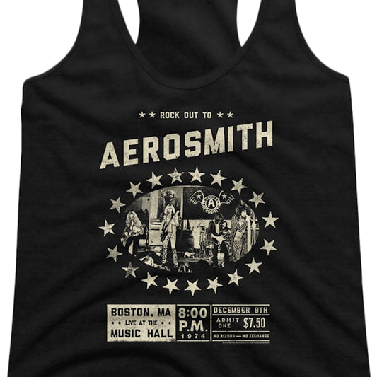 Music Hall Aerosmith Racerback Tank Top