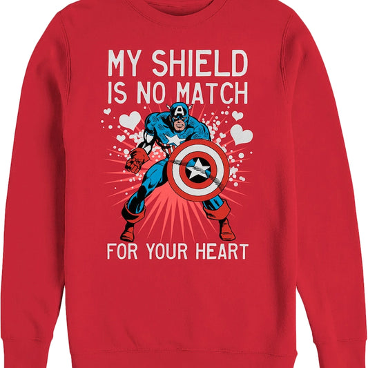My Shield Is No Match For Your Heart Captain America Sweatshirt