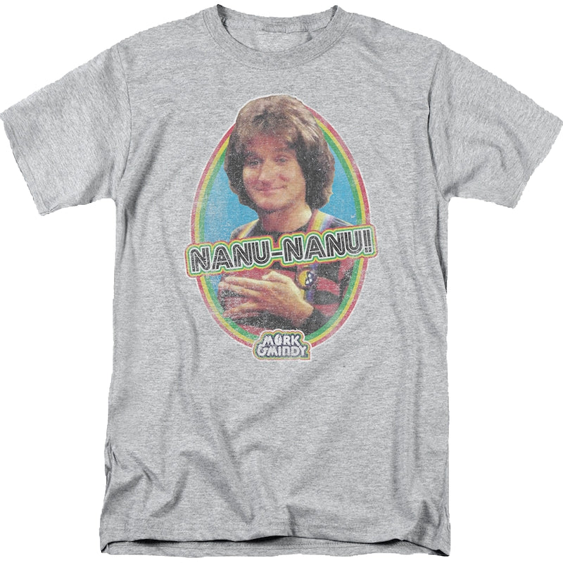 Distressed Nanu Nanu Mork and Mindy T-Shirt