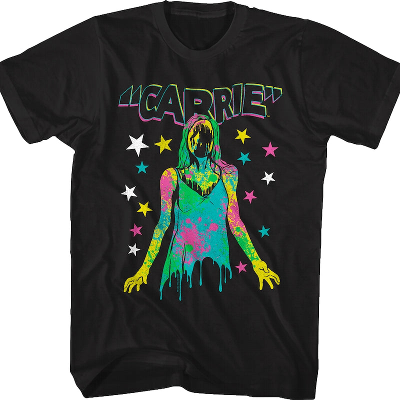 Neon Blood Splattered Prom Queen Carrie T-Shirt