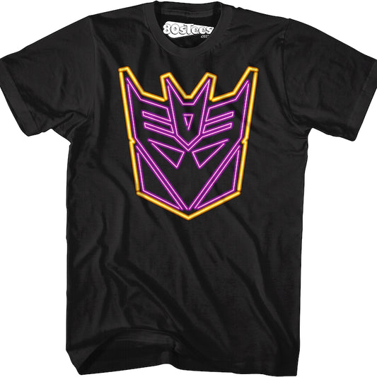 Neon Decepticons Logo Transformers T-Shirt