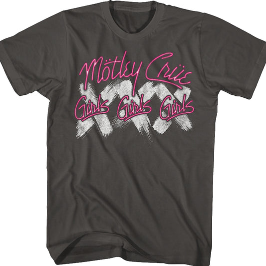 Neon Girls Girls Girls Motley Crue T-Shirt