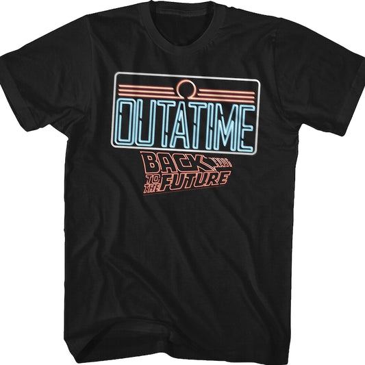 Neon License Plate Back To The Future T-Shirt