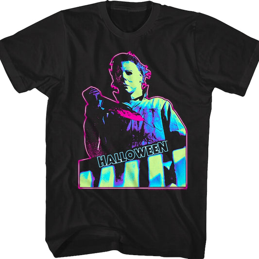 Neon The Shape Michael Myers Halloween T-Shirt