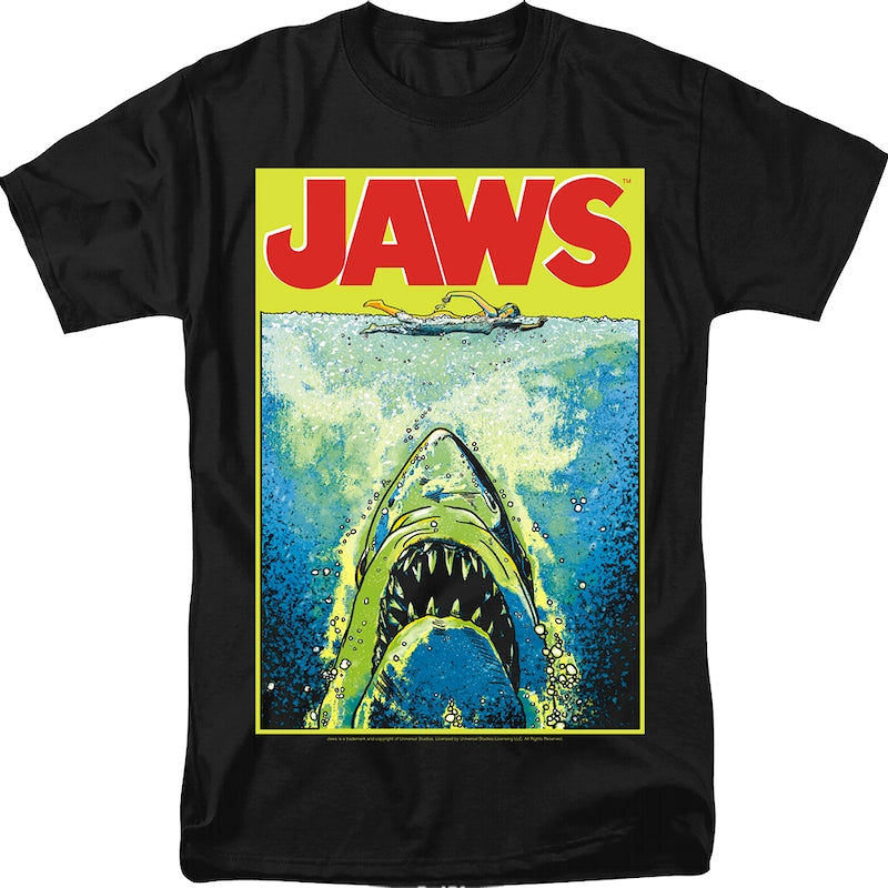 Neon Poster Jaws T-Shirt