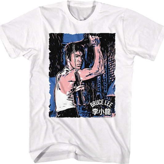 Nunchucks Artwork Bruce Lee T-Shirt
