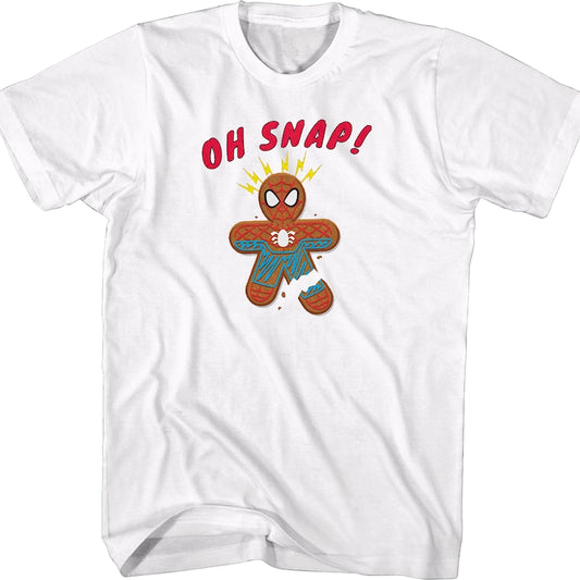Oh Snap Gingerbread Spider-Man Marvel Comics T-Shirt