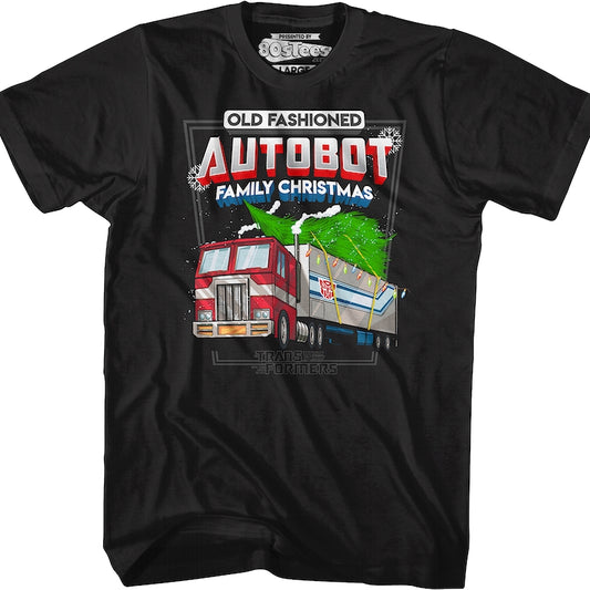 Old Fashioned Autobot Family Christmas Transformers T-Shirt
