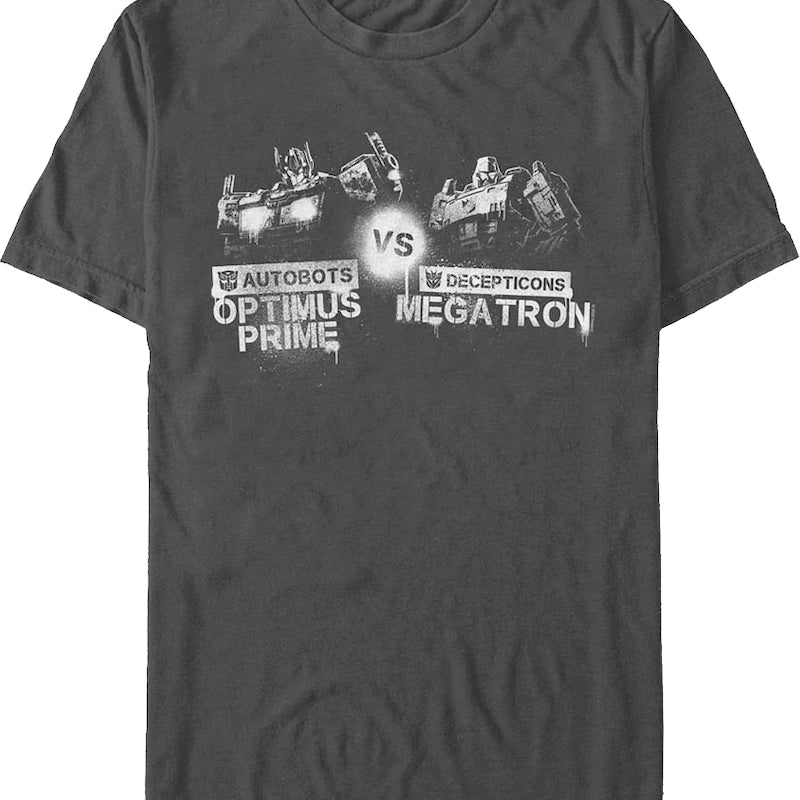 Optimus Prime vs Megatron Transformers T-Shirt