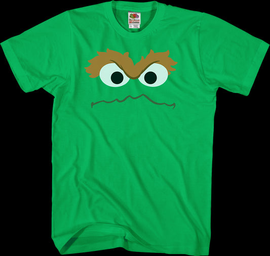 Oscar The Grouch Face Sesame Street T-Shirt