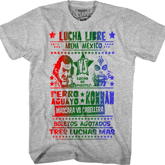 Perro Aguayo vs Konnan Luchador T-Shirt