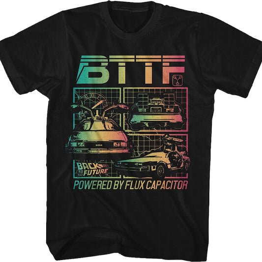 Distressed Powered By Flux Capacitor Back To The Future T-Shirt